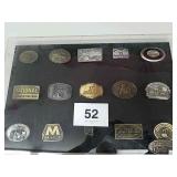 26" X 17 1/2" DISPLAY CASE OF BELT BUCKLES