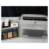 IBM ELECTRIC TYPEWRITER & UNITREX ADDING MACHINE