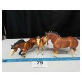 3 BREYER HORSES