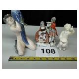 CIRCA 1950 ROYAL COPENHAGEN 752 SATYR WITH PARROT