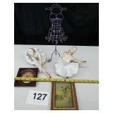 BALLERINA FIGURINES, DRESS JEWELRY HANGER,