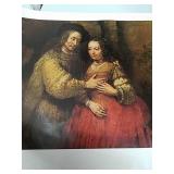 REMBRANDT PRINT "THE JEWISH BRIDE" & AMERICAN