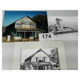 PHOTOGRAPH OF TIMOTHY STORE AND DRAWING BY JOHN