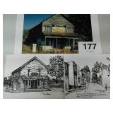 PHOTOGRAPH OF TIMOTHY STORE AND DRAWINGS OF