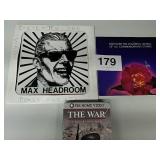 THE WAR DVDS, MAX HEADROOM GLASS WALL HANGING,
