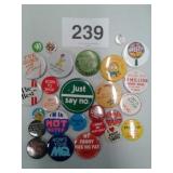 FUNNY SAYING BUTTONS