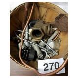 BASKET OF PLUMBING FITTINGS, ETC