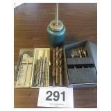 MISC SIZE DRILL BITS AND OIL CAN