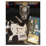 STORM DOOR CLOSER AND HANDLE KIT, COW CLOCK, ETC