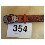 COWHIDE JUSTIN BELT
