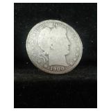 1900 BARBER SILVER HALF DOLLAR
