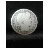 1912 BARBER SILVER HALF DOLLAR