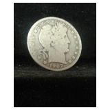 1907-D BARBER SILVER HALF DOLLAR
