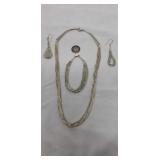 Liquid silver necklace with 18" flowing strand