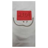 Tennis bracelet, 2 single earrings