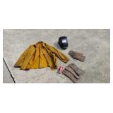 Auto darkening welding  Helmet leather welding