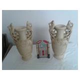 HEAVY ORIENTAL VASES:JUKE BOX BANK-MUSIC BOX