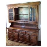 2PC. AMERICAN DREW OAK CHINA CABINET 83"X72"X18"