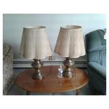 MATCHING BRASS TABLE LAMPS