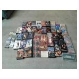 DVDS:VHS:CASSETTE TAPES