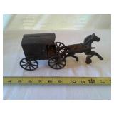 CAST IRON HORSE DRAWN WAGON
