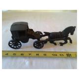 CAST IRON HORSE DRAWN WAGON
