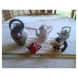 TEA POTS-some chips-cracks