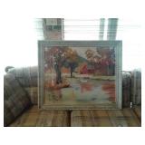 FRAMED PAINTING WALL ART BY MADONNA SCHMITT 34"L