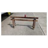 Wood saw horses