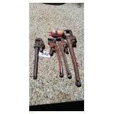 Rigid pipe wrenches 24"  18"  18"