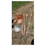 Teake torches fuel bird house thermometer