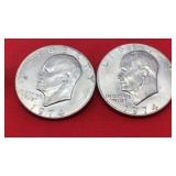 2-1974 Eisenhower Dollars