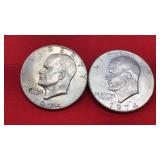 2-1974 Eisenhower Dollars