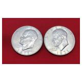 2 1971 Eisenhower Dollars
