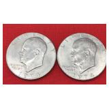 2-1974D Eisenhower Dollars