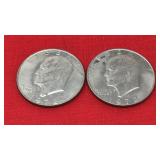 2 1972 D Eisenhower Dollars