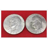 2 1078d Eisenhower Dollars