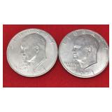 2 1971 D Eisenhower Dollars