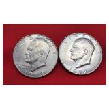 2-1972 D Eisenhower Dollars