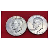 2-1974 Eisenhower Dollars
