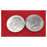 2 1971 D Eisenhower Dollars
