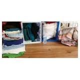 Remnants of fabric plastic crates included