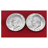 2-1974D Eisenhower Dollars