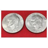 2 1978D Eisenhower Dollars