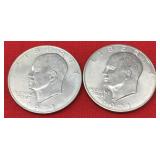 2 1971 Eisenhower Dollars