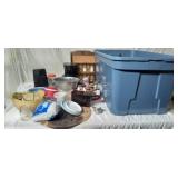 Spice racks, coffee pot,  can opener, Anchor