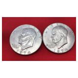 2-1974D Eisenhower Dollars