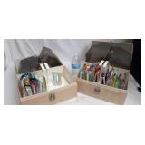 Artex roll on paints with storage containers