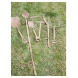 Old farm hand tools.