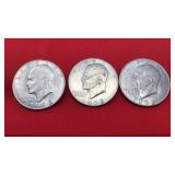3-1972 Eisenhower Dollars
